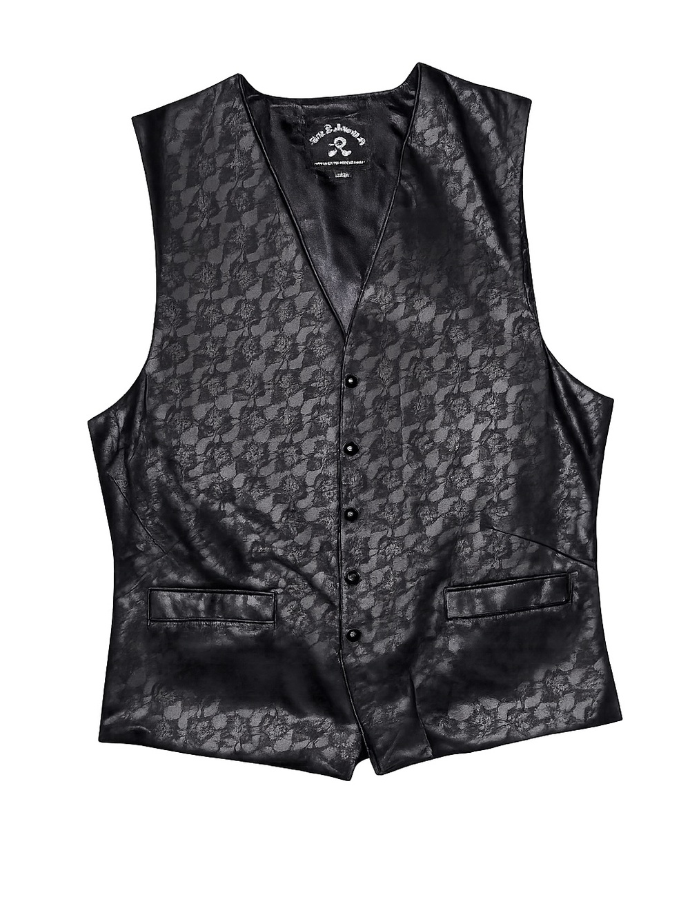 Rock Roll n Soul Black Lace Vest Men’s Large Gothic Biker Steampunk Western